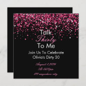 Parlez 30 à moi Carte d'invitation d'anniversaire (Devant / Derrière)