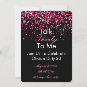 Parlez 30 à moi Invitation d'anniversaire