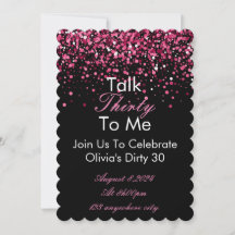 Parlez 30 à moi Invitation d'anniversaire