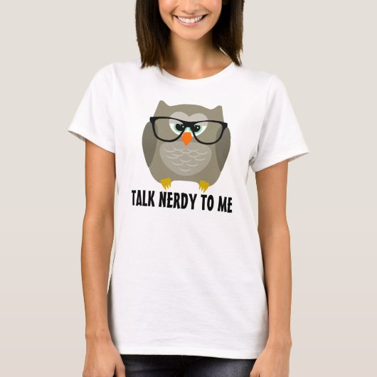 Parlez à mon nerdy de t-shirts de hibou (Devant)