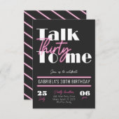 Parlez à Trente-trois à moi Invitation de la fête (Devant / Derrière)