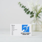 PARLEZ CLAIREMENT, JE LISENT LE CARTE DE VISITE DE (Debout devant)