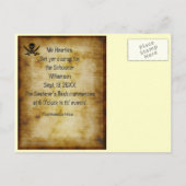 Parlez comme une carte postale d'invitation à une  (Dos)