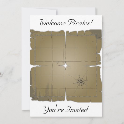 Parlez comme une invitation d'une fête pirate (Devant)