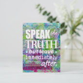 Parlez de la carte postale Vérité (Debout devant)