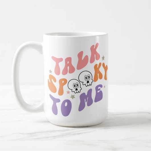Parlez Éffrayant avec moi Mug (Gauche)
