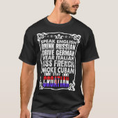 Parlez le T-shirt allemand de Croate de séjour (Devant)