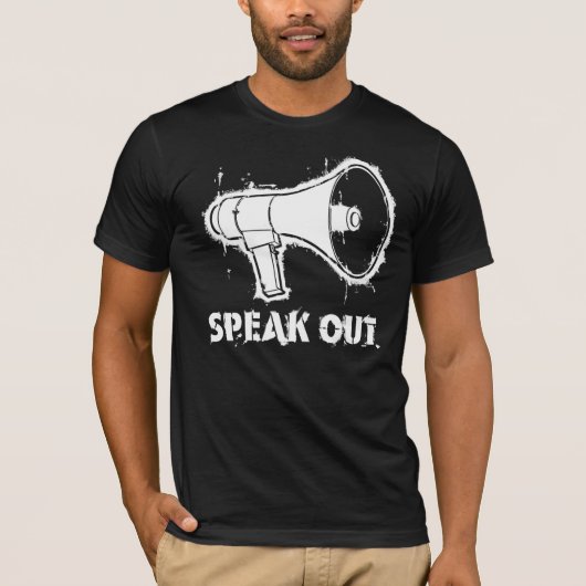 Parlez le T-shirt de mégaphone (Devant)