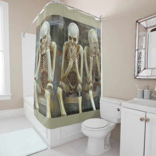 Parlez Pas Evil Skeletons Douche Rideau (En situation)