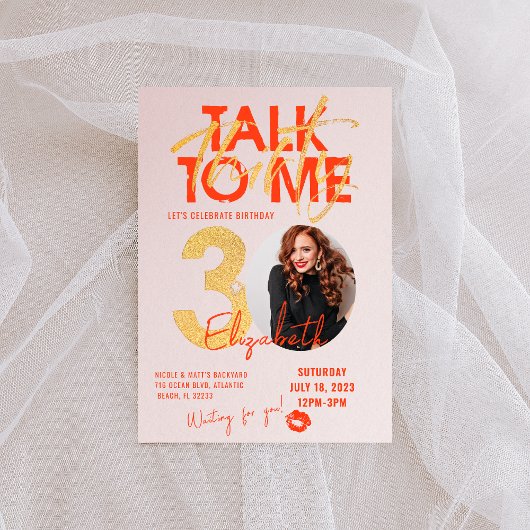 Parlez trente à moi 30e carte d'invitation anniver