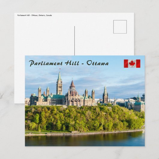 Parliament Hill in Ottawa - Ontario, Canada Briefkaart (Voorkant / Achterkant)