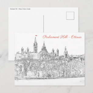 Parliament Hill in Ottawa - Ontario, Canada Briefkaart