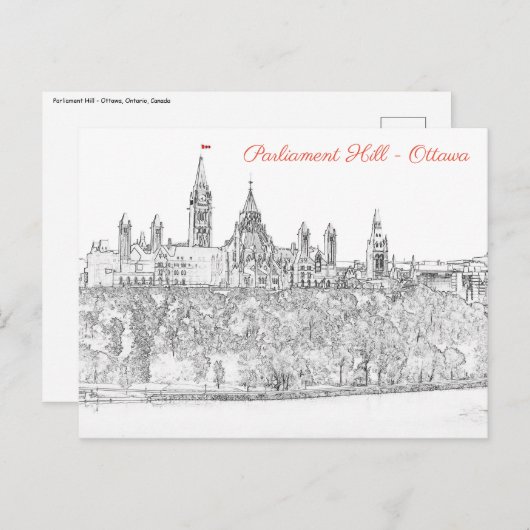 Parliament Hill in Ottawa - Ontario, Canada Briefkaart (Voorkant / Achterkant)