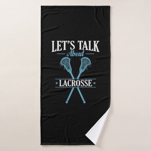 Parlons de Lacrosse Sport Mannschaft (Serviette de bain)