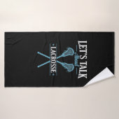 Parlons de Lacrosse Sport Mannschaft (Serviette de bain)