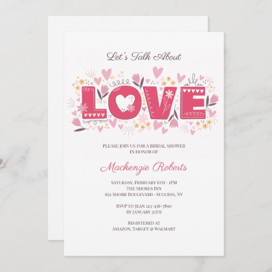 Parlons des invitations à l'amour (Devant / Derrière)