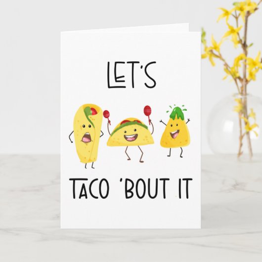 parlons taco de ça carte drôle pensée pour toi (Fleur jaune)