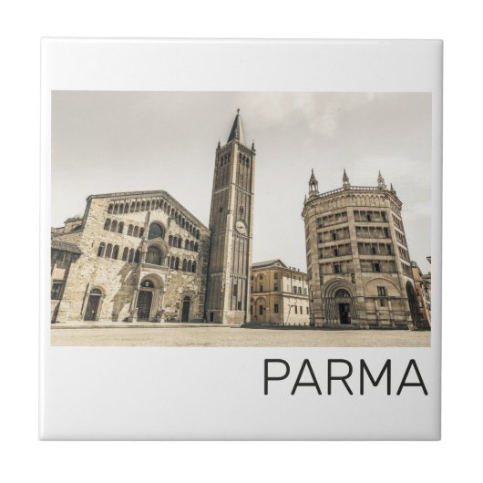 Parma Emilia Romagna Piazza Del Duomo Italië Tegeltje (Voorkant)