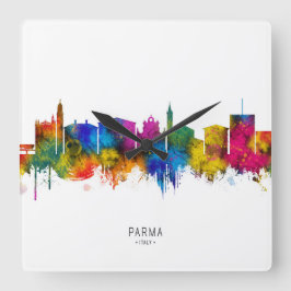 Parma Italy Skyline Vierkante Klok