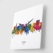 Parma Italy Skyline Vierkante Klok (Hoek)