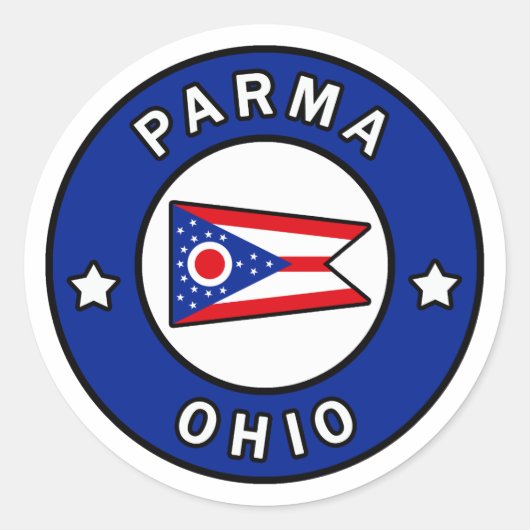 Parma Ohio Ronde Sticker (Voorkant)