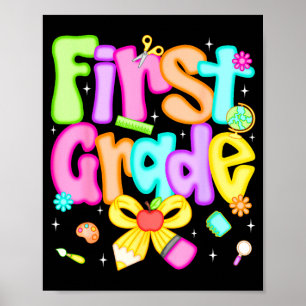 Parmantige eerste klas terug naar school 1e klas poster