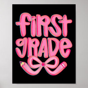 Parmantige eerste klas terug naar school coquette poster