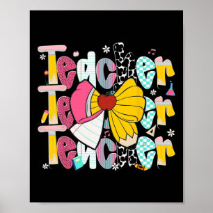 Parmantige Onderwijzeres Potlood Coquette Strik On Poster