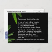 Parmesan Quick Biscuits Recipe Briefkaart (Voorkant / Achterkant)