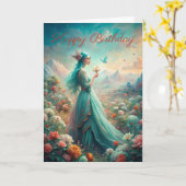 Parmi la carte d'anniversaire des fleurs (Fleur jaune)