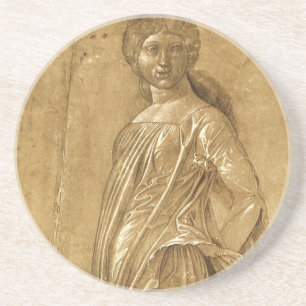 Parnassus, Dansende Muze door Andrea Mantegna Zandsteen Onderzetter