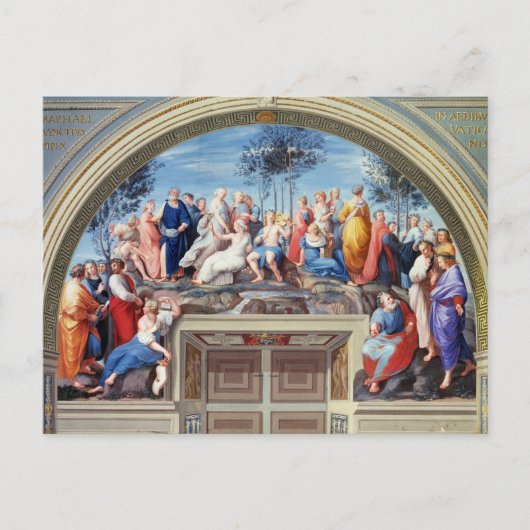 Parnassus en de Disputa van de Stanza della S Briefkaart (Voorkant)