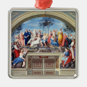 Parnassus en de Disputa van de Stanza della S Metalen Ornament