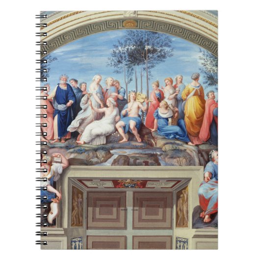 Parnassus en de Disputa van de Stanza della S Notitieboek (Voorkant)