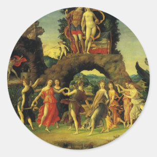 Parnassus, Mars en Venus door Andrea Mantegna Ronde Sticker