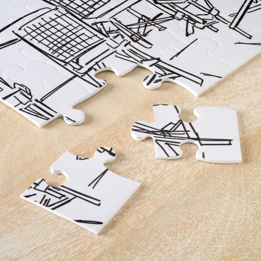 Parner noir et blanc Jigsaw Puzzle (Côté)