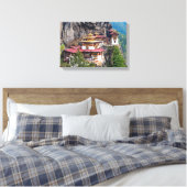 Paro Taktsang: het Nest-klooster van de Tijger - B Canvas Afdruk (Insitu (Slaapkamer))