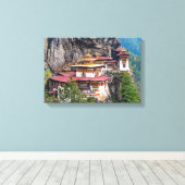 Paro Taktsang: het Nest-klooster van de Tijger - B Canvas Afdruk (Insitu (Houten vloer))