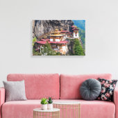 Paro Taktsang: het Nest-klooster van de Tijger - B Canvas Afdruk (Insitu (Woonkamer))