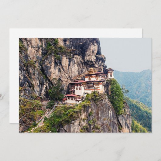 Paro Taktsang: het Nest-klooster van de Tijger - B Kaart (Voorkant / Achterkant)