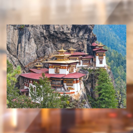 Paro Taktsang: het Nest-klooster van de Tijger - B Raamsticker (Vel 2)