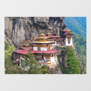 Paro Taktsang: het Nest-klooster van de Tijger - B Raamsticker