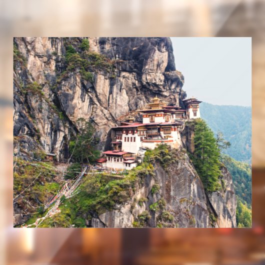 Paro Taktsang: het Nest-klooster van de Tijger - B Raamsticker (Vel 2)