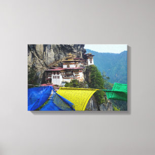 Paro Taktsang: Het Tijgernest Klooster - Bhutan Canvas Afdruk