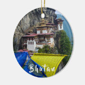 Paro Taktsang: Het Tijgernest Klooster - Bhutan Keramisch Ornament (Links)