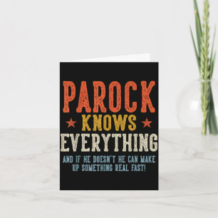 Parock weet alles vaderdag retro vintage kaart