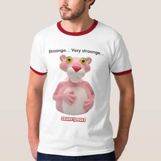 Parodie rose CelebriDucks de T-shirt de panthère (Devant)