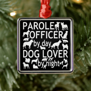 Parole Officer houdt van honden Metalen Ornament