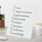 Paroles positives de travail d'équipe panneau de s (In SItu)