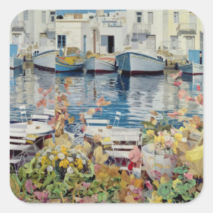 Paros 1985 vierkante sticker